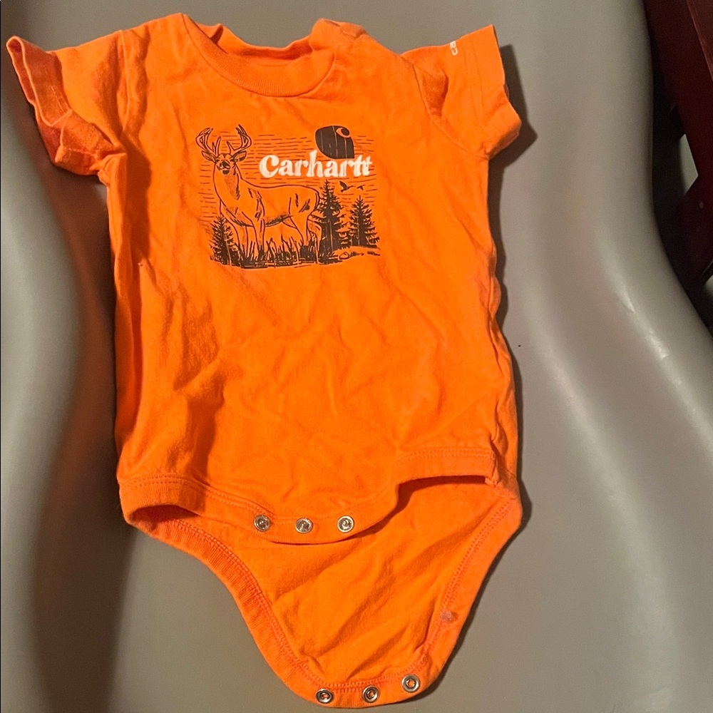 Carhartt Bright Orange Baby Bodysuit
